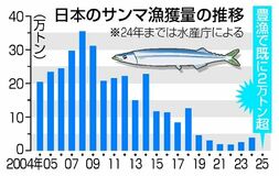 サンマ豊漁 水揚げ倍増