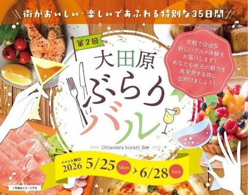 「第２回大田原ぶらりバル」ポスターの一部