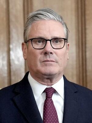スターマー英首相(ゲッティ=共同)