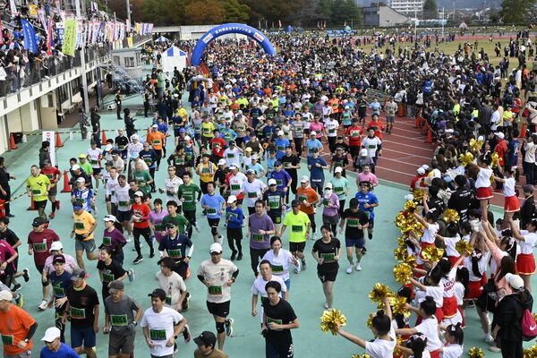 多くのランナーが出場した足利尊氏公マラソン大会