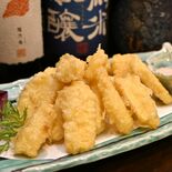 サクッとした食感、お酒のあてにぴったり　とうもろこし天　酒処たつみ（宇…