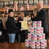 ウクライナへの缶詰パン支援に協力　大原間小児童に感謝状