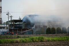 リサイクル工場から出火