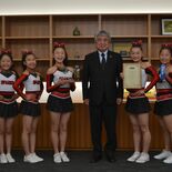 チア全国優勝「ガーネット」　小山・栃木市長に喜び報告