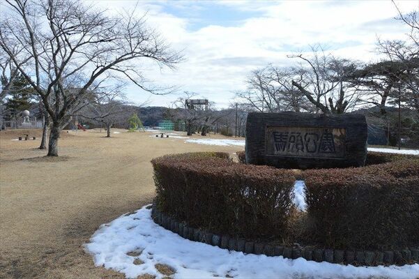 馬頭市街地の高台に位置する馬頭公園