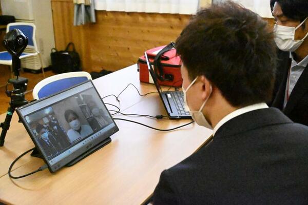 へき地オンライン診療のデモンストレーションの様子