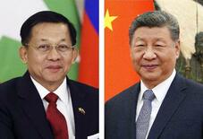 中国、親軍政権トップ歓迎