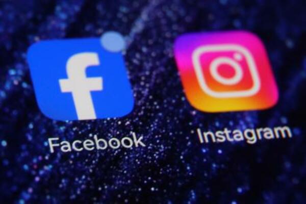 　メタが運営するフェイスブック（左）とインスタグラムのアプリ（ゲッティ＝共同）