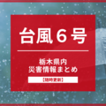 【台風６号】栃木県内の臨時休業、被害・避難情報まとめ《随時更新》
