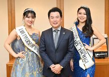ミス県代表２人が市長表敬訪問　宇都宮市をＰＲ