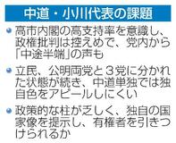 中道・小川氏、再建へ険しい道