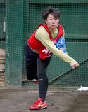 楽天・伊藤樹、本拠地で投球練習