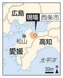 増水の川で男性２人死亡、愛媛