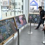 「大切なもの」テーマに黒板アート　小山で展示会スタート　中学生らの力作…