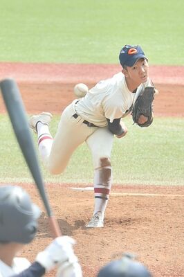 栃商－那須清峰１回戦　２失点完投した栃商の成瀬＝清原