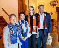 両陛下、オランダでＷ杯観戦