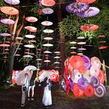 和傘が彩る秋の夜　日光で「月あかり花回廊」始まる　鬼怒川公園、神秘的に