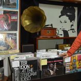 異色コラボ、そば店でレコード販売　日光の「みるきーはうす」