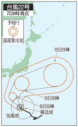台風、９日にも伊豆諸島接近