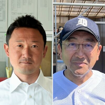 作新学院の小針崇宏監督（左）、大分商の那賀誠監督
