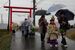天満宮の秋季大祭で行われた稚児行列