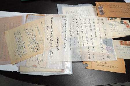 　ニューヨーク日系人会に保管されている「ララ物資」へのお礼の手紙＝２２日（共同）