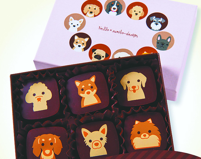 食べるのがもったいない! イラストがかわいい「犬チョコ」