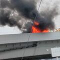 宇都宮の新４号国道で車両火災