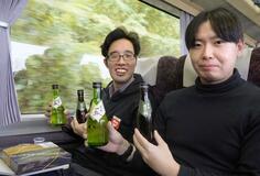 車窓の景色、長野の酒堪能