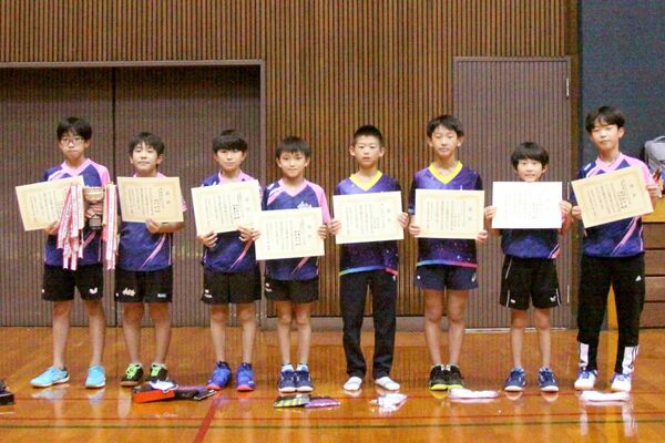男子ダブルスの入賞者
