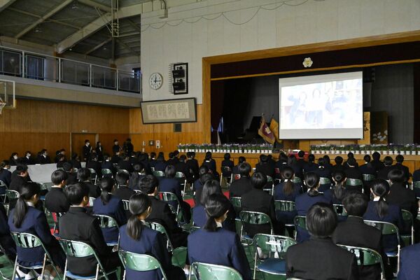 統合により閉校する東中のお別れ会