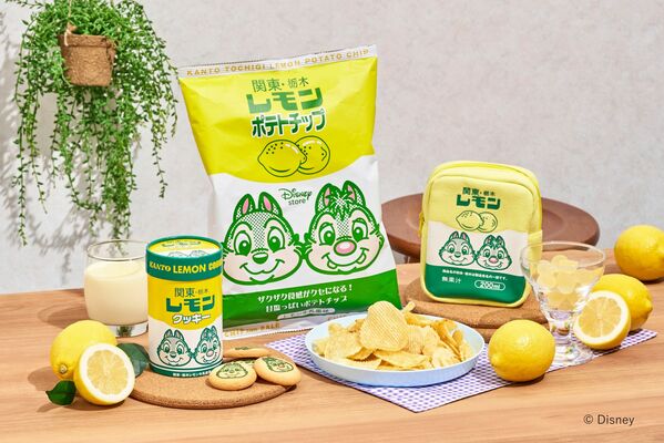 レモン牛乳とディズニーストアの共同企画商品（ⓒ　Ｄｉｓｎｅｙ）