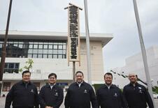 九州場所の御免札設置