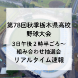 秋季栃木県高校野球大会　３日午後２時半ごろから組み合わせ抽選会　下野新…