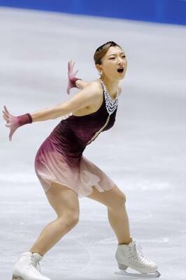 　女子エースの坂本花織＝２０２５年１２月、国立代々木競技場