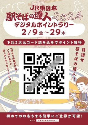 ポイント獲得用ポスター（ＪＲ東日本提供）
