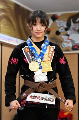 茶帯を締め、さらなる精進を誓う後藤＝那須塩原市のＦＣＹｓ