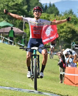 ＸＣＯで優勝した宇都宮ブリッツェンの沢田＝富士見パノラマリゾート特設周回コース