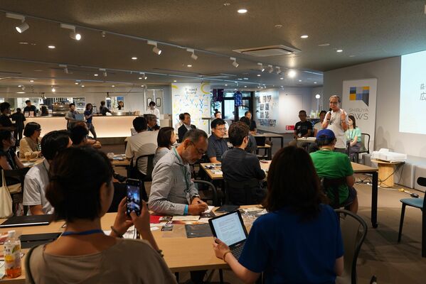 渋谷キューズで行われたオープニングセレモニー