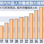 栃木県内の外国人労働者3万8817人に　2007年以降で最多更新　「特…