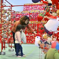 ひな飾りで春らんまん　４日は立春　真岡…