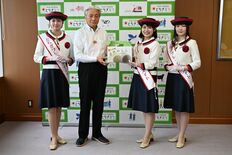 フレッシュメイト３人が知事表敬　栃木県産農産物の魅力PR　“初仕事”も…