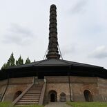 野木町煉瓦窯（野木）　国重文・明治時代　優美な十六角形唯一残す　円描き…