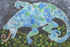 【特選】大トカゲ 版画