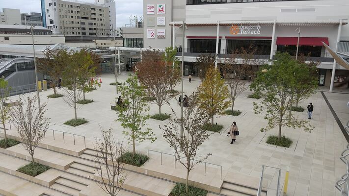 供用を開始した交流広場「宮みらいライトヒル」