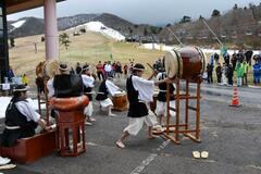 大山スキー場で安全祈願