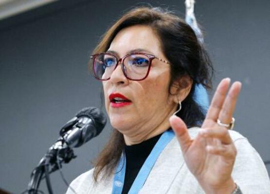 北朝鮮の人権問題を巡り、記者会見する国連のサルモン特別報告者=6日、韓国・ソウル(共同)