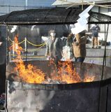 縁起物燃やし無病息災願う　鹿沼の今宮神社で春渡祭