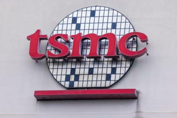 　ＴＳＭＣのロゴ＝２０２５年４月、台湾・新竹（ゲッティ＝共同）