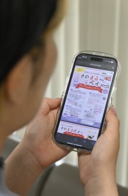 「さのまるペイ」導入初年度のプレミアムキャンペーンを案内する市ホームページ画面